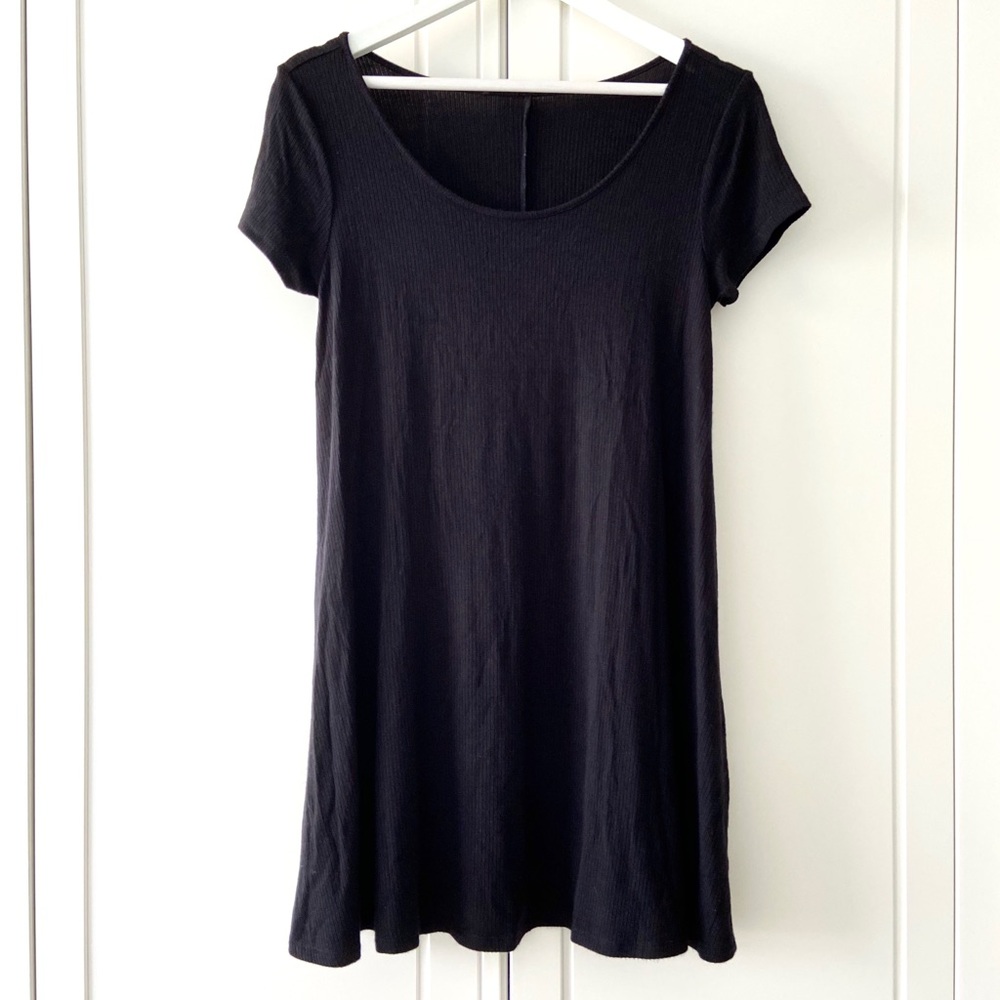 Brandy Melville Black Swing T-Shirt Dress